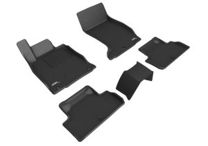 Genesis G70 Floor Mat Set - Front and Rear - 3D MAXpider - KAGU Series - Black - `19-`23